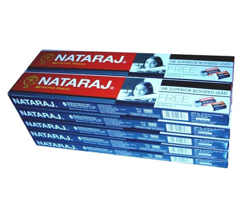 Natraj 621 Writing Pencils (Pack Of 10 X 10 Pencils)